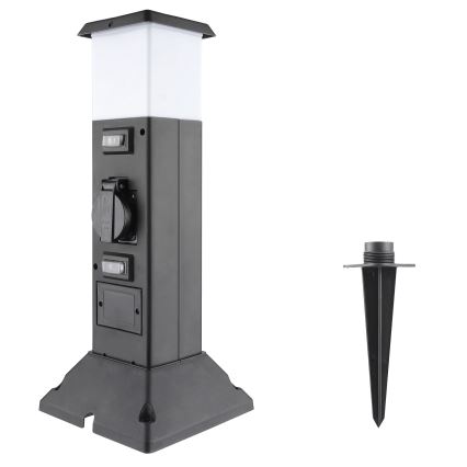 Lampada da esterno con 2 prese 1xE14/15W/230V IP44 nero