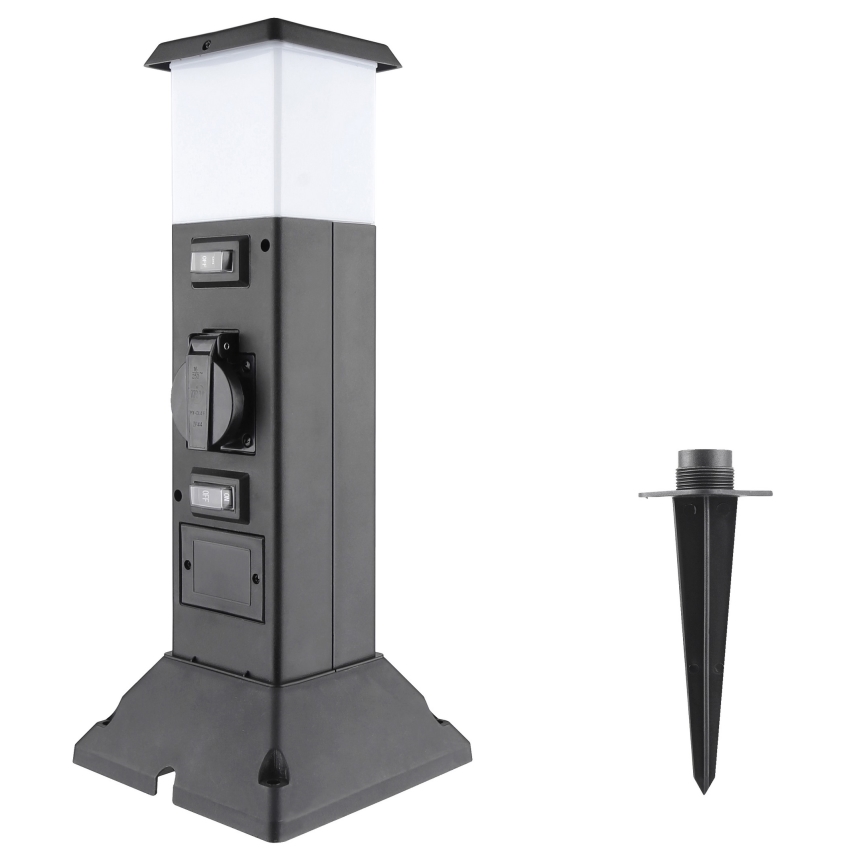 Lampada da esterno con 2 prese 1xE14/15W/230V IP44 nero