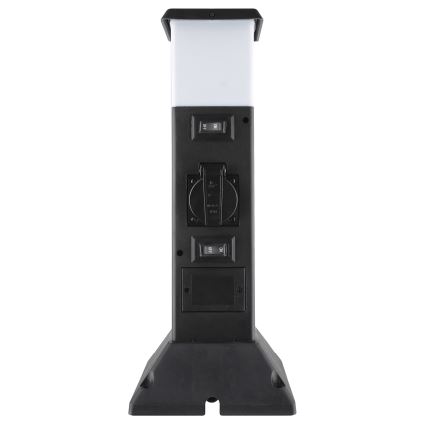 Lampe extérieure avec 2 prises 1xE14/15W/230V IP44 noir