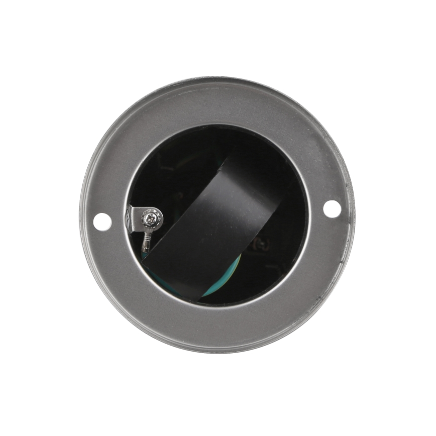 Borne prises électriques extérieure 2Z 230V IP44 chrome mat arrondi