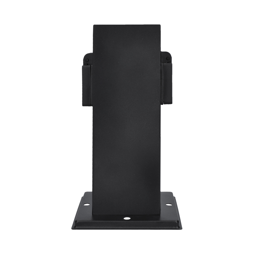 Multipresa verticale da esterno 2Z 230V IP44 nero quadrato