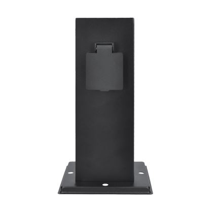 Multipresa verticale da esterno 2Z 230V IP44 nero quadrato