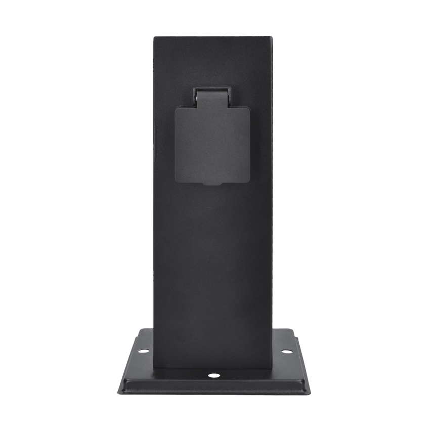 Multipresa verticale da esterno 2Z 230V IP44 nero quadrato