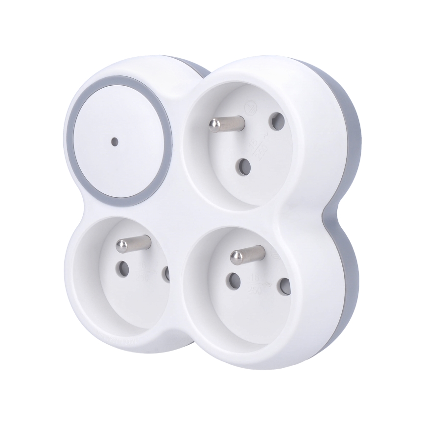 Steckdose mit Überspannungsschutz 230V/16A 3Z weiß