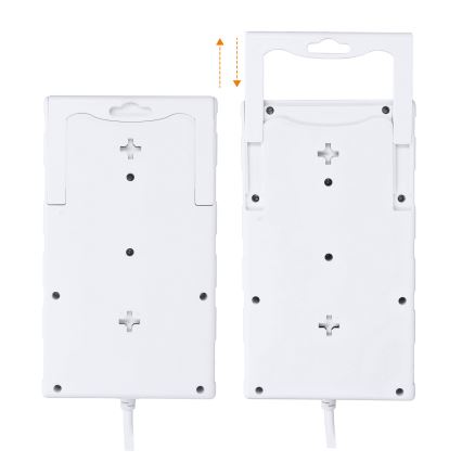 Rallonge avec interrupteur 8Z Type E + 1xUSB-A + 1xUSB-C 2m blanche