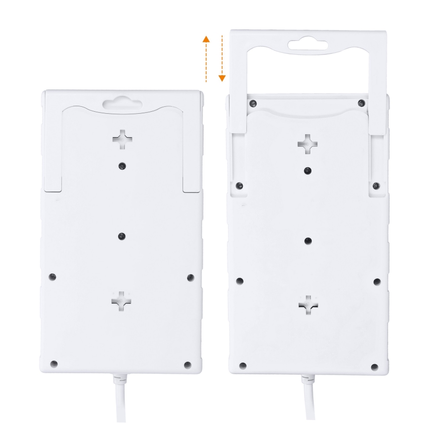 Verlängerungskabel mit Schalter 8Z Typ E + 1xUSB-A + 1xUSB-C 2m weiß