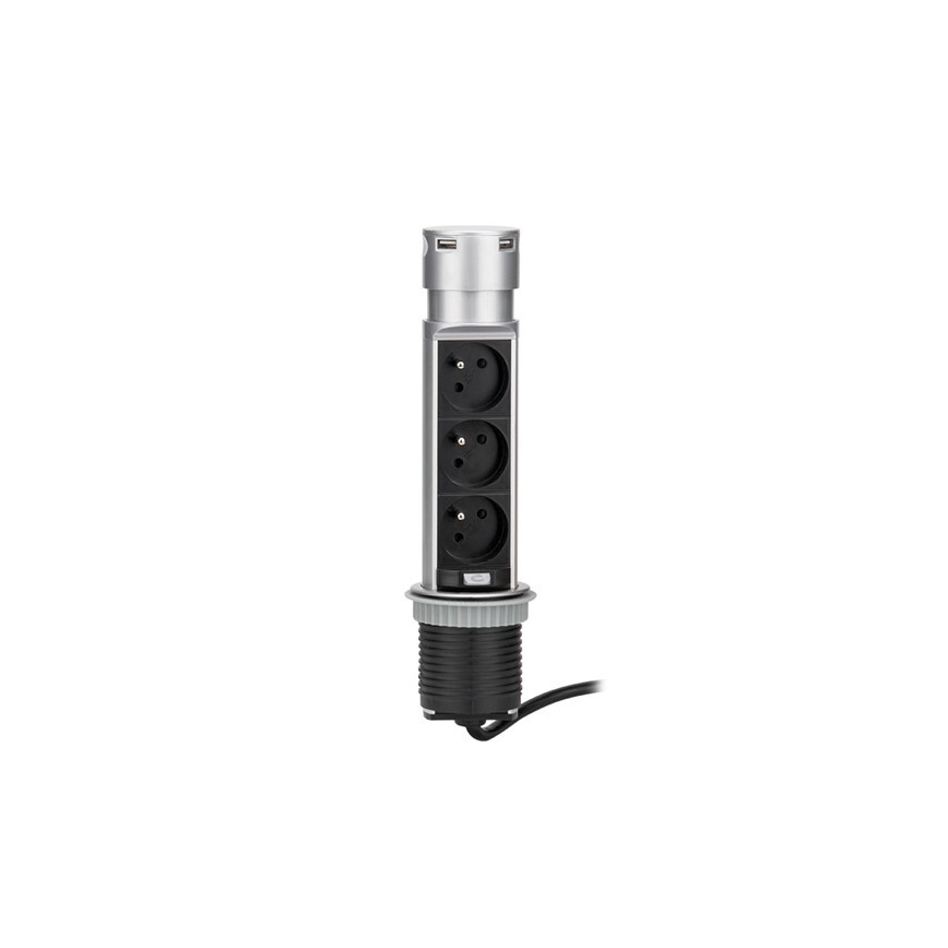Steckdosensäule für Tischplatte 3x230V