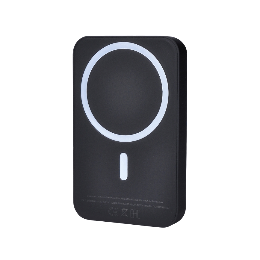 Batterie portative 5000 mAh Magsafe noir