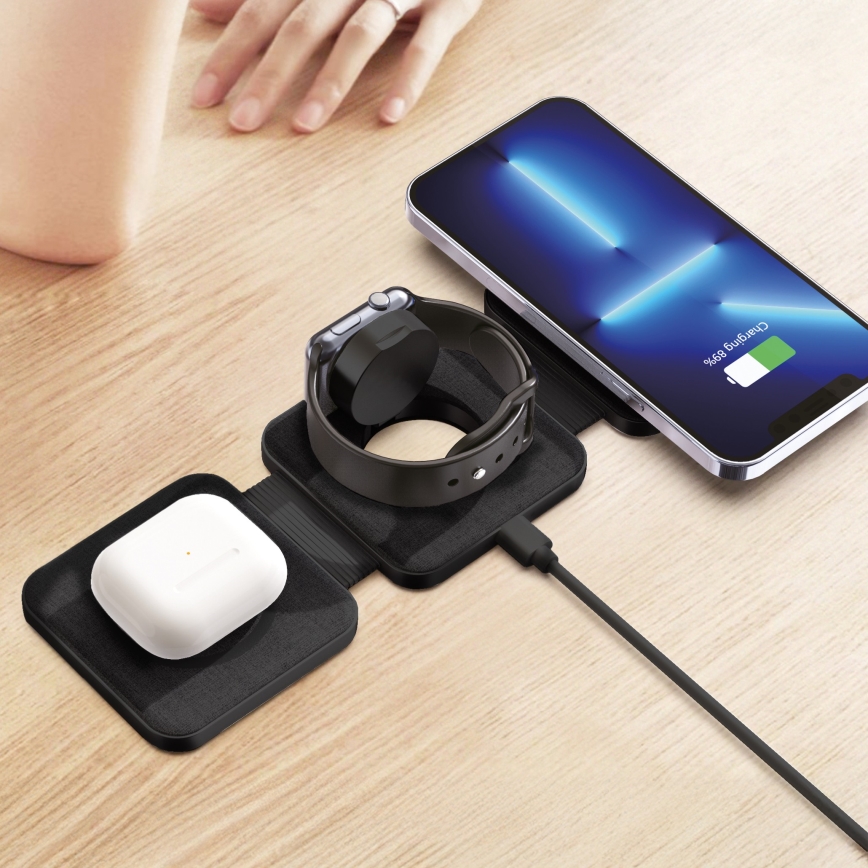 Chargeur sans fil 3-en-1 15 W