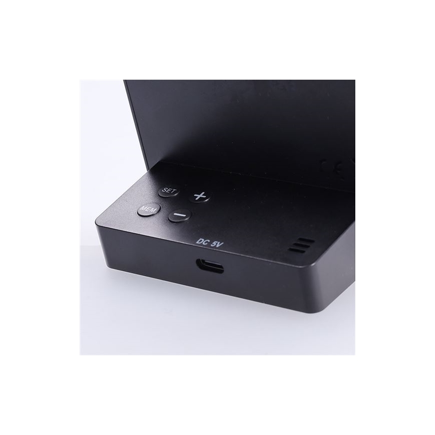 Digitales Thermometer 5V/2xAAA + 2xAAA schwarz