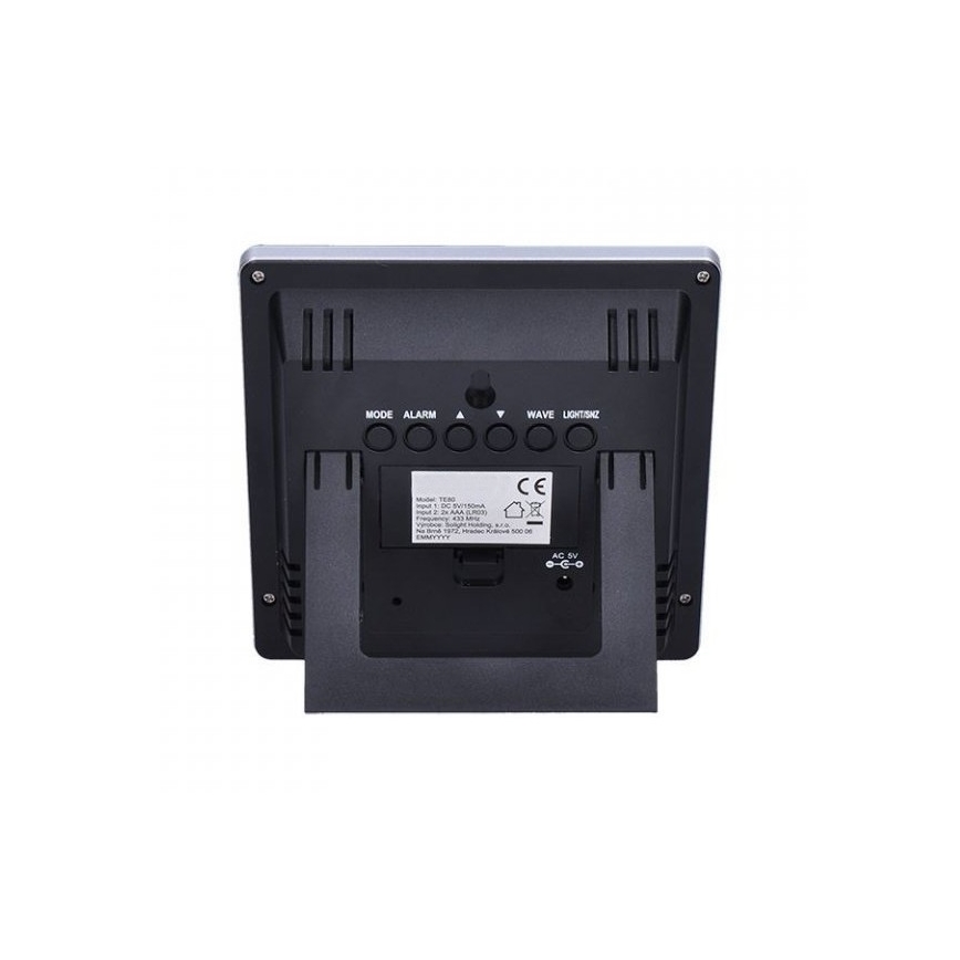 Station météo avec écran LCD 230V noire