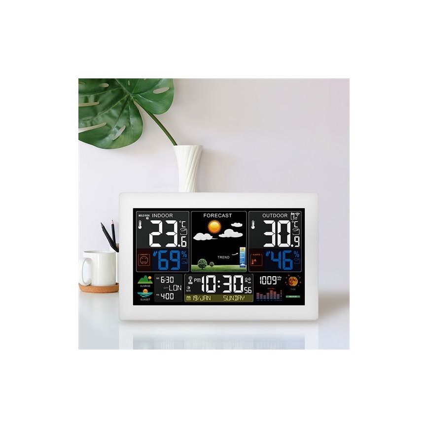 Wetterstation mit farbigem LCD-Display 5V/2xAA + 2xAA