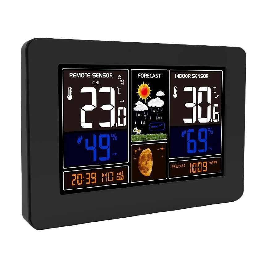 Stazione meteo con display LCD a colori 2xAA/5V Wi-Fi Tuya