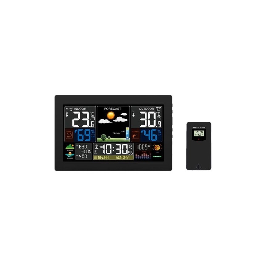 Station météo avec écran couleur LCD 2xAA/5V