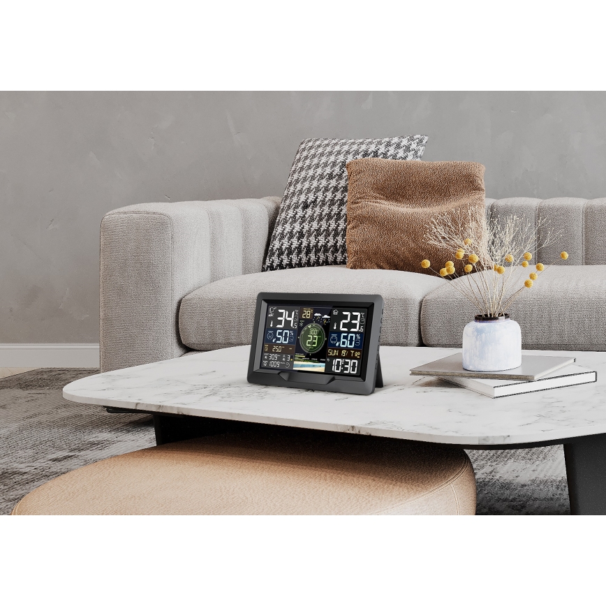 Stazione meteo professionale con display LCD a colori 5V/2xAA + 3xAA + 2xAA Wi-Fi Tuya