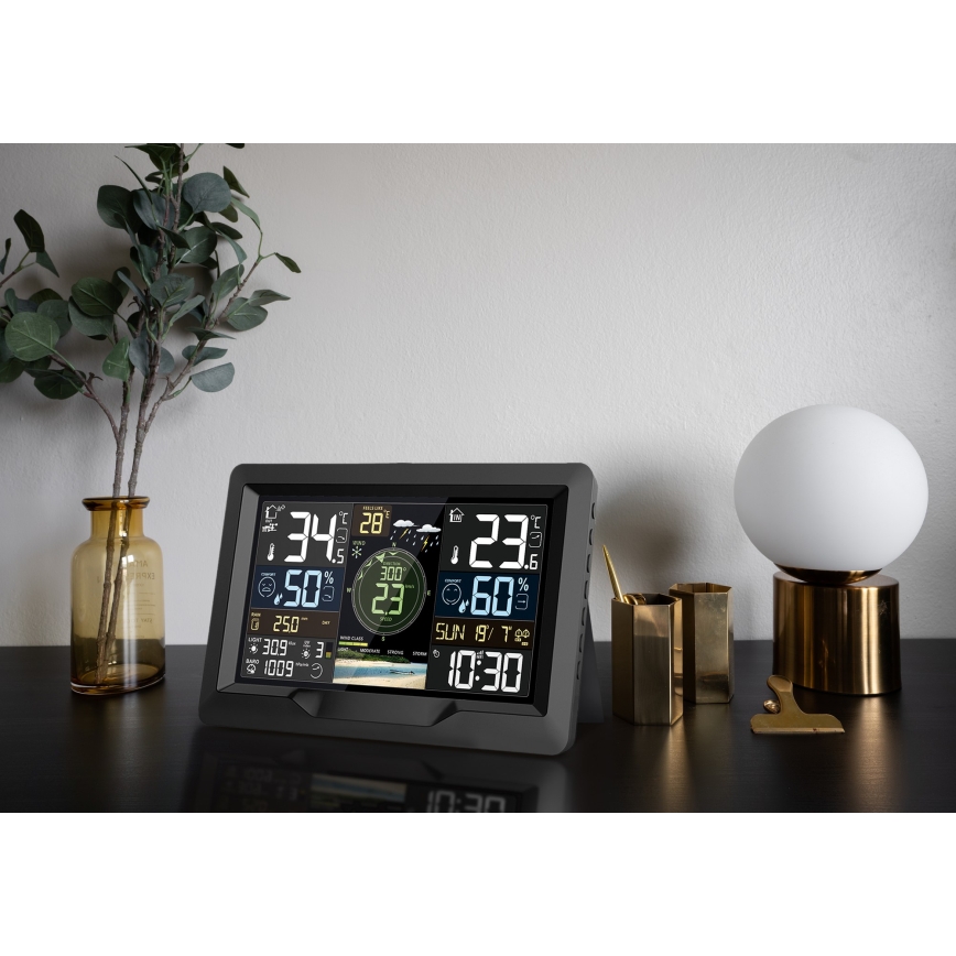 Stazione meteo professionale con display LCD a colori 5V/2xAA + 3xAA + 2xAA Wi-Fi Tuya
