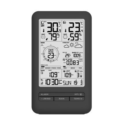 Station météo professionnelle avec écran LCD 5V/2xAA + 3xAA + 2xAA Wi-Fi Tuya