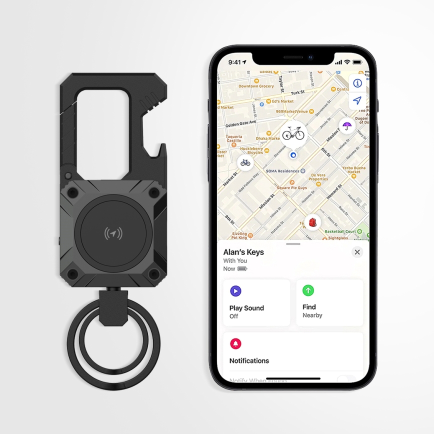 Localizzatore per chiavi compatibile con Apple Find My