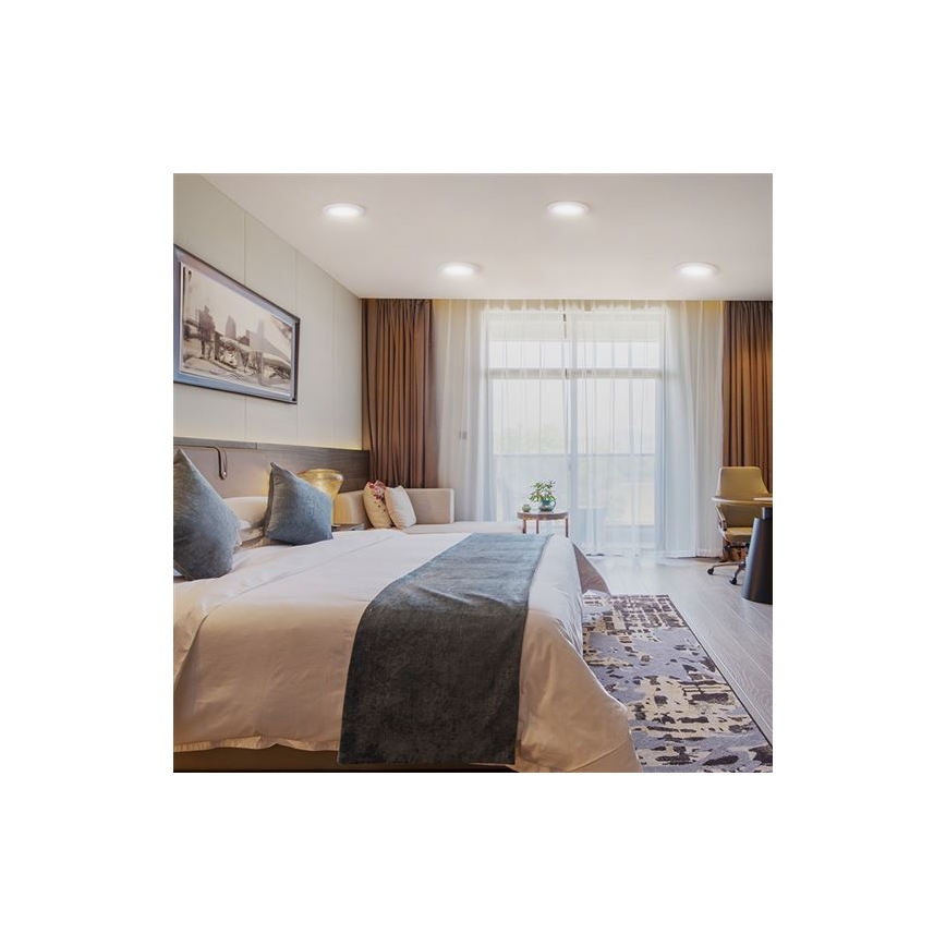 LED Plafonnier encastré LED/12W/230V 3000/4000/6000K Ø 17 cm blanc