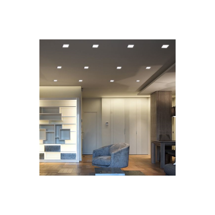 LED Einbauleuchte LED/12W/230V 3000/4000/6000K 17x17 cm weiß