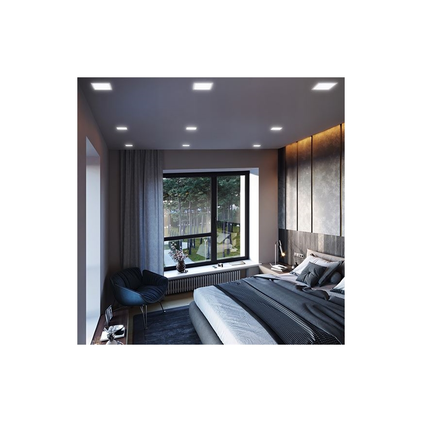 LED-Einbauleuchte 24W/230V 3000/4000/6000K 30x30 cm weiß