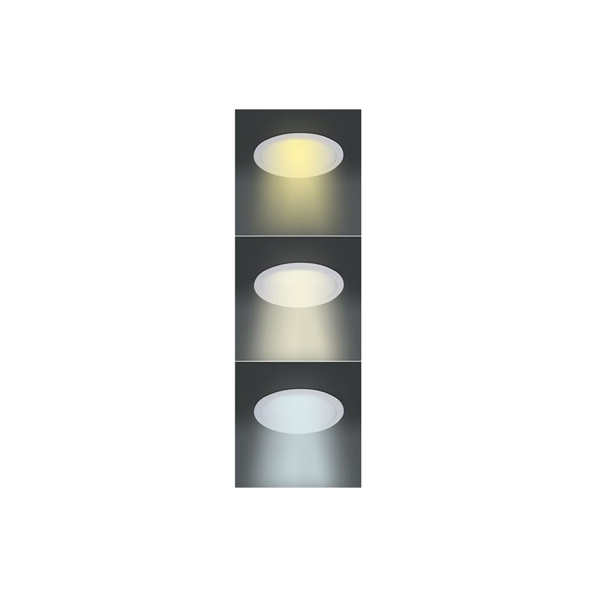 Faretto LED da incasso 6W/230V 3000/4000/6000K, diam. 12 cm, bianco