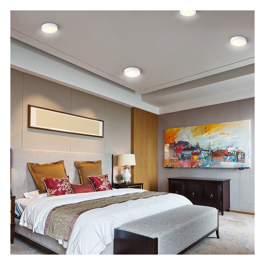 Plafoniera LED da soffitto 12W 230V 3000/4000/6000K Ø17 cm bianca