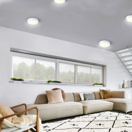 Plafoniera LED da soffitto 12W 230V 3000/4000/6000K Ø17 cm bianca