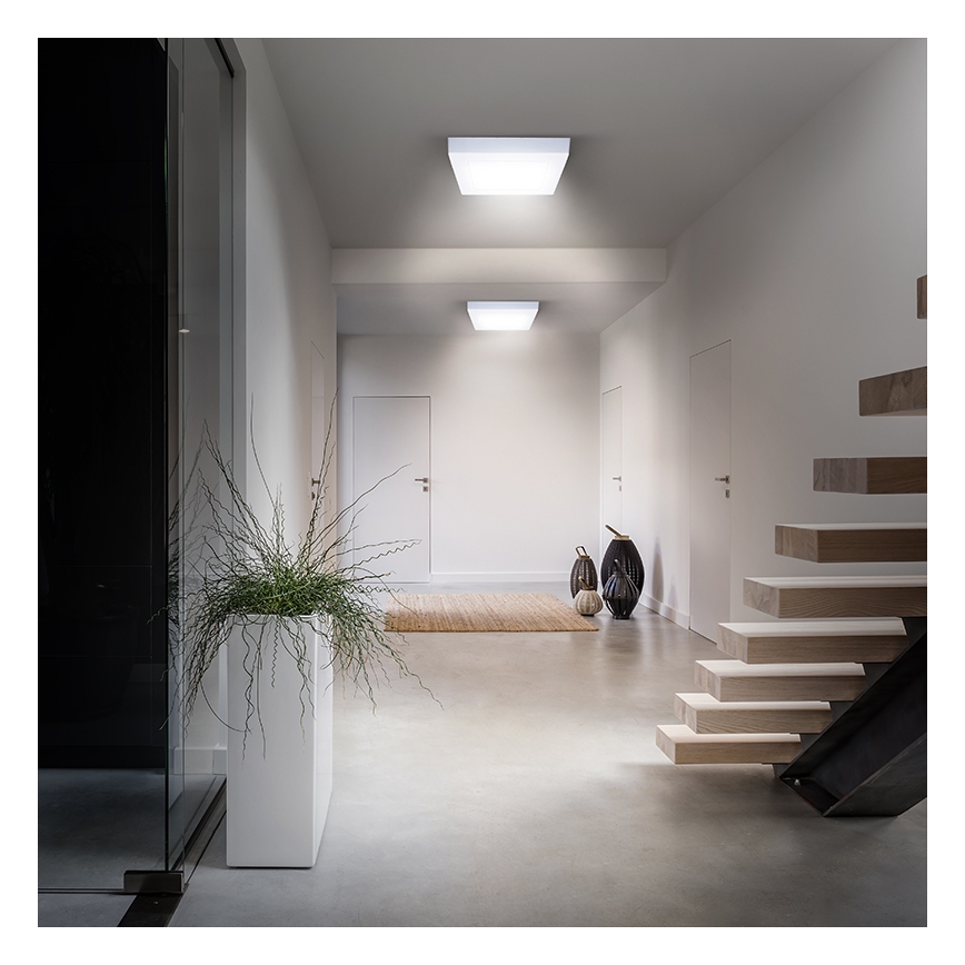 Plafonnier LED/12W/230V 3000/4000/6000K 17x17 cm blanc