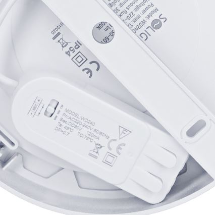 Panneau LED 2 en 1 en saillie/encastré 12W/230V 3000/4000/6000K Ø17cm IP54 argenté