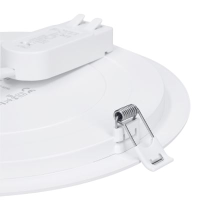 Pannello LED 2-in-1 da applicare/da incasso 12W 230V 3000/4000/6000K Ø17cm IP54 Argento