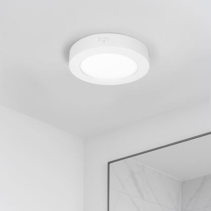 Panneau LED 2 en 1 apparent/encastré LED/12W/230V 3000/4000/6000K Ø17 cm IP54 blanc