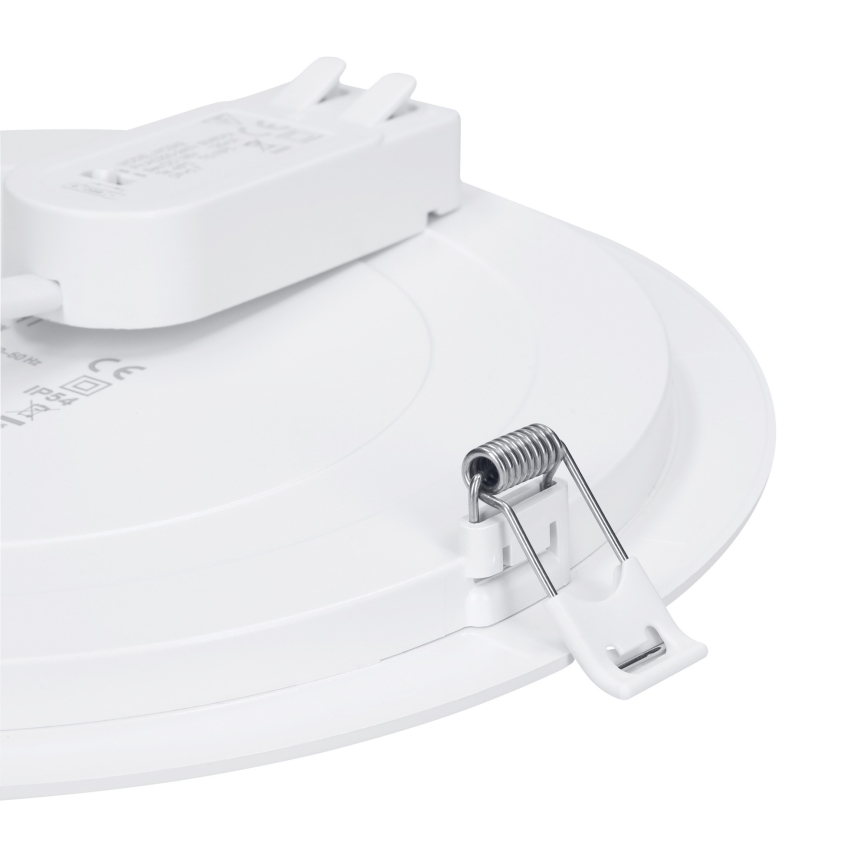 Panneau LED 2 en 1 pour montage en surface ou encastré 24W/230V 3000/4000/6000K Ø 30 cm IP54 argenté