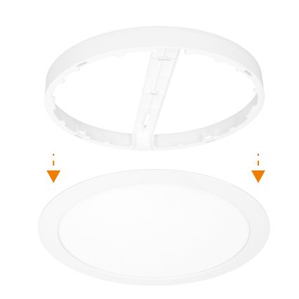 Panneau LED 2 en 1 appliqué/encastré 24W/230V 3000/4000/6000K Ø 30 cm IP54 blanc