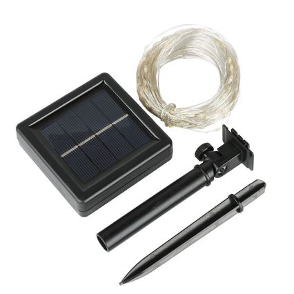 LED Solar-Dekorations-Lichterkette LED/3,7V 800 mAh 22 m