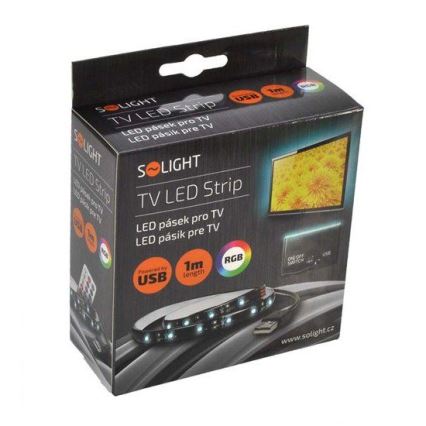 KIT 2x Striscia LED RGB per TV con telecomando LED/USB 2x50cm