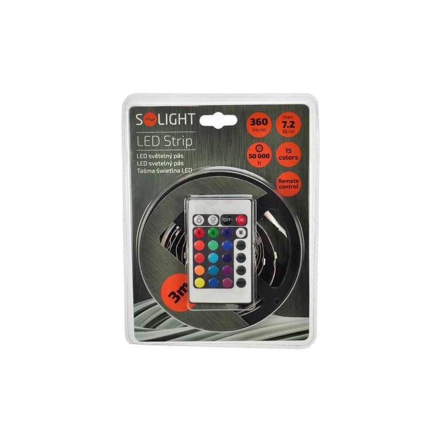 Striscia LED con telecomando 7,2W/12V 3m