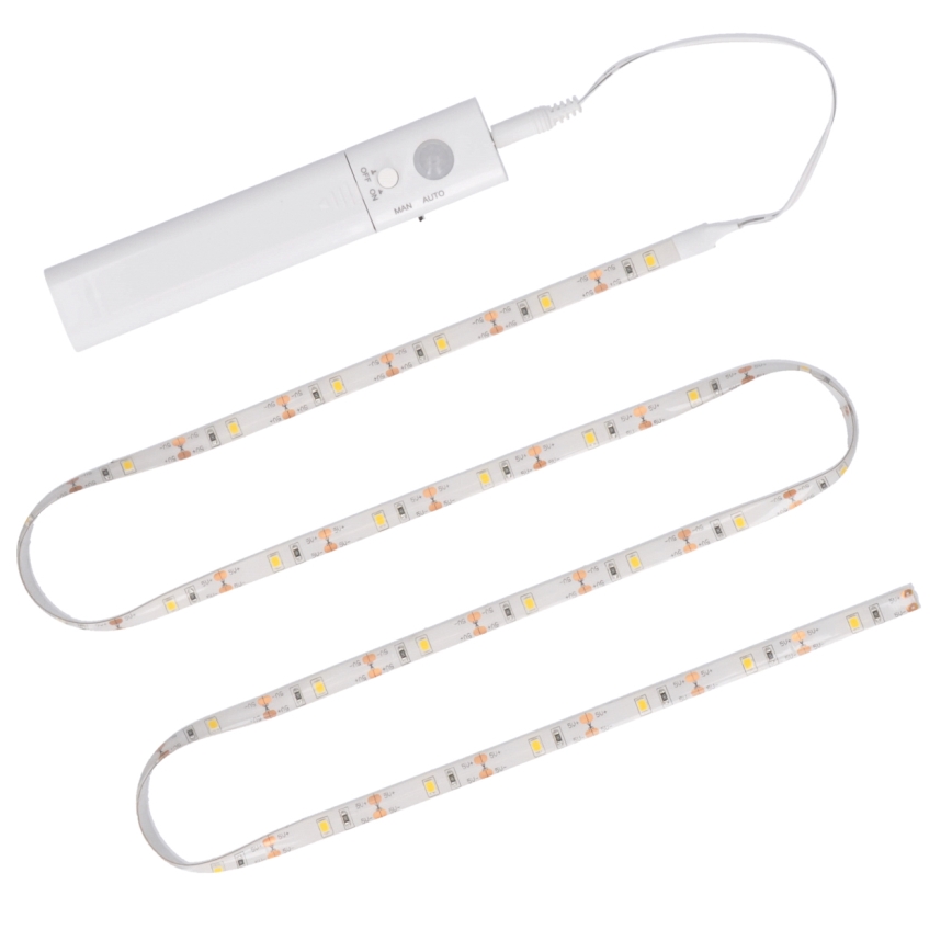 LED-Streifen mit Sensor 4xAAA 3000K 1m