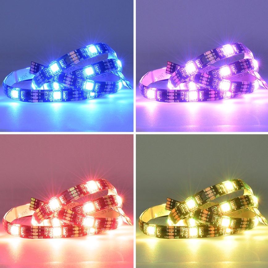 LED RGB Ruban à intensité variable pour TV LED/6W/5V Wi-Fi Tuya + télécommande 0,5m