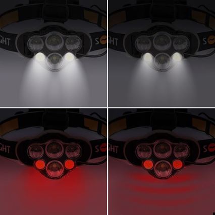 Lampada frontale LED ricaricabile LED/USB 2200mAh IP44