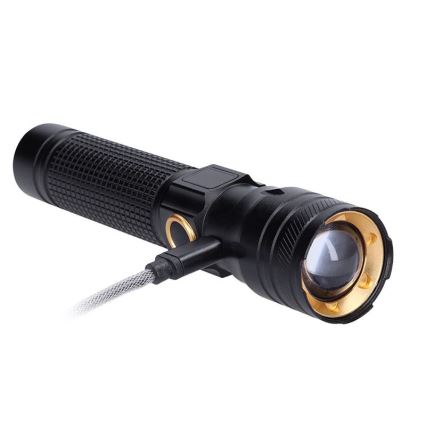 Wiederaufladbare LED‑Taschenlampe 3,7 V, 1200 mAh