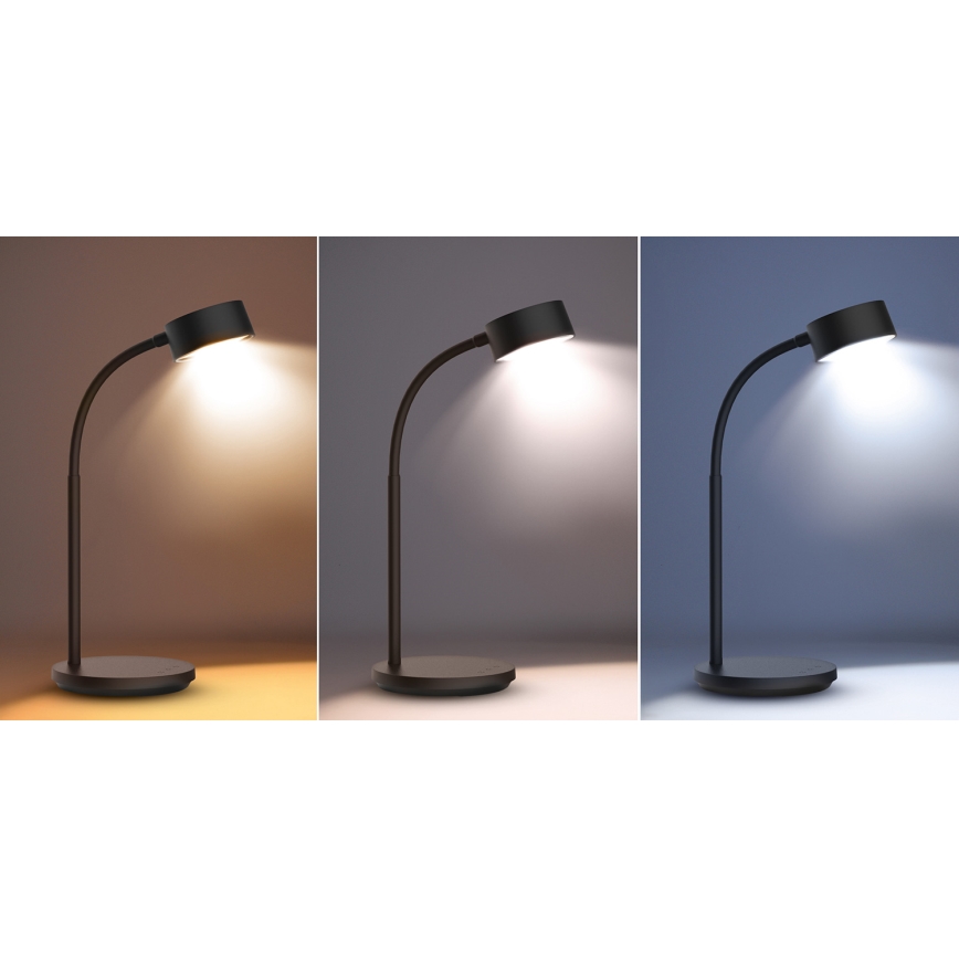 Lampada da tavolo LED dimmerabile con funzione Touch LED/4,5W/5V 3000/4000/6500K nero
