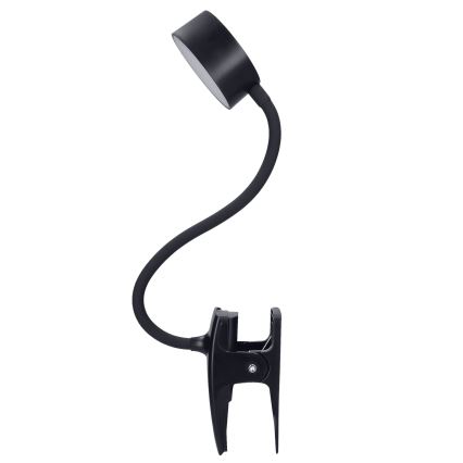 Solight WO3001-B-LED Lampada flessibile dimmerabile con clip LED/2W/5V 3000/4000/6500K nero