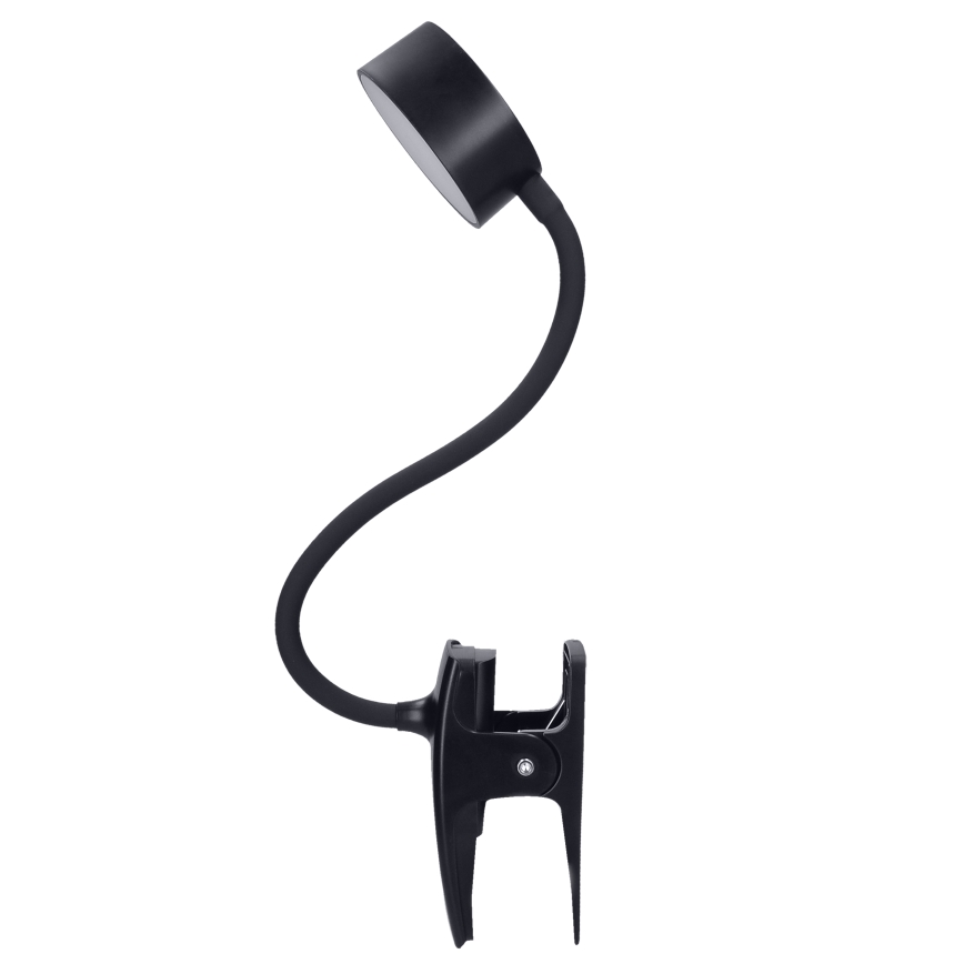 Solight WO3001-B-LED Lampada flessibile dimmerabile con clip LED/2W/5V 3000/4000/6500K nero