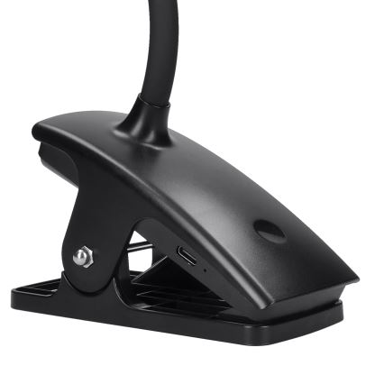 Solight WO3001-B-LED Lampada flessibile dimmerabile con clip LED/2W/5V 3000/4000/6500K nero