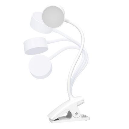 Solight WO3001-W- Lampada flessibile dimmerabile a LED con clip LED/2W/5V 3000/4000/6500K bianco
