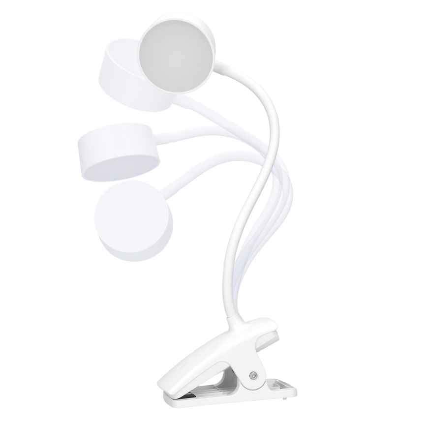 Solight WO3001-W- Lampada flessibile dimmerabile a LED con clip LED/2W/5V 3000/4000/6500K bianco