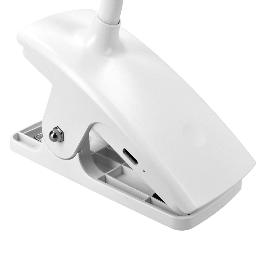 Solight WO3001-W- Lampada flessibile dimmerabile a LED con clip LED/2W/5V 3000/4000/6500K bianco