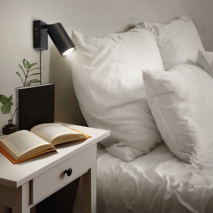 Wandleuchte CELE 1xGU10/30W/230V schwarz