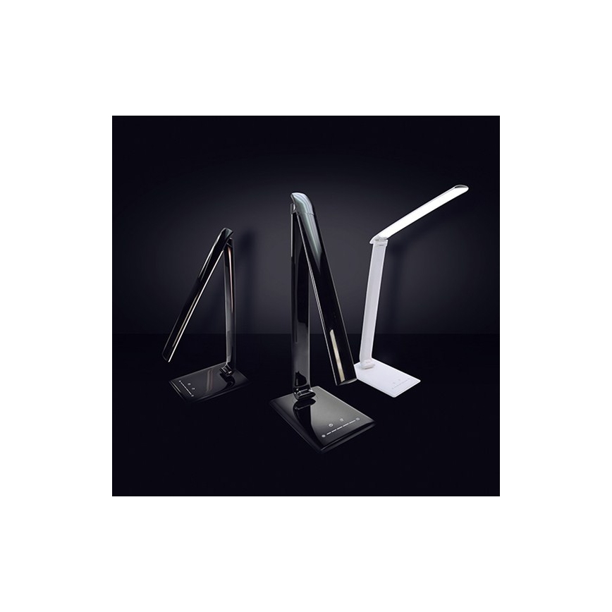 Lampe de table LED à intensité modulable port USB LED/12W/230V noir